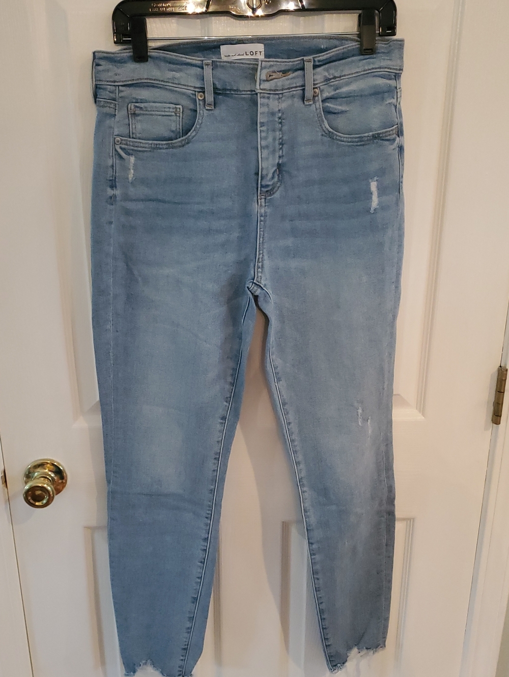 LOFT Light Blue High-Rise Ankle Skinny Jeans